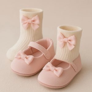 _1bbc6457-89e5-49cb-a996-f53a1ecb12f5 Baby Shoes & Socks Set - Cute Combo Outfit, Soft Sole Toddler Wear