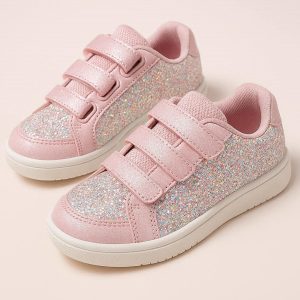 _36e3de86-f1d0-4399-be5a-6266514f3860 Girls' Sneakers - Cute Sparkle Design, Lightweight School Shoes