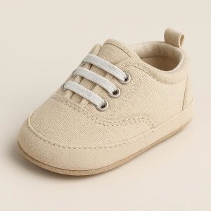 _56c7f391-bc0d-47ae-a80c-1f82a901d76e Toddler Elastic Lace Sneakers - Canvas Soft Sole Walkers, Easy On/Off Design