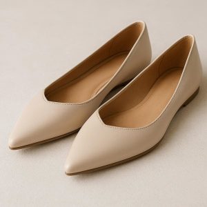 Women's Pointed Toe Ballet Flats - Elegant Dress Shoes, Soft Sole for All-Day Wear