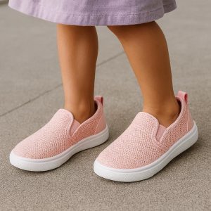_e721a3f6-63e0-47f4-8ecd-4118df9dd8af Girls Slip-On Sneakers - Easy On/Off Design, Breathable Casual Wear